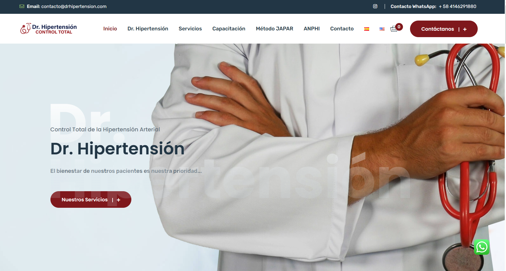 Diseño Web Médico Especializado Dr. Hipertensión