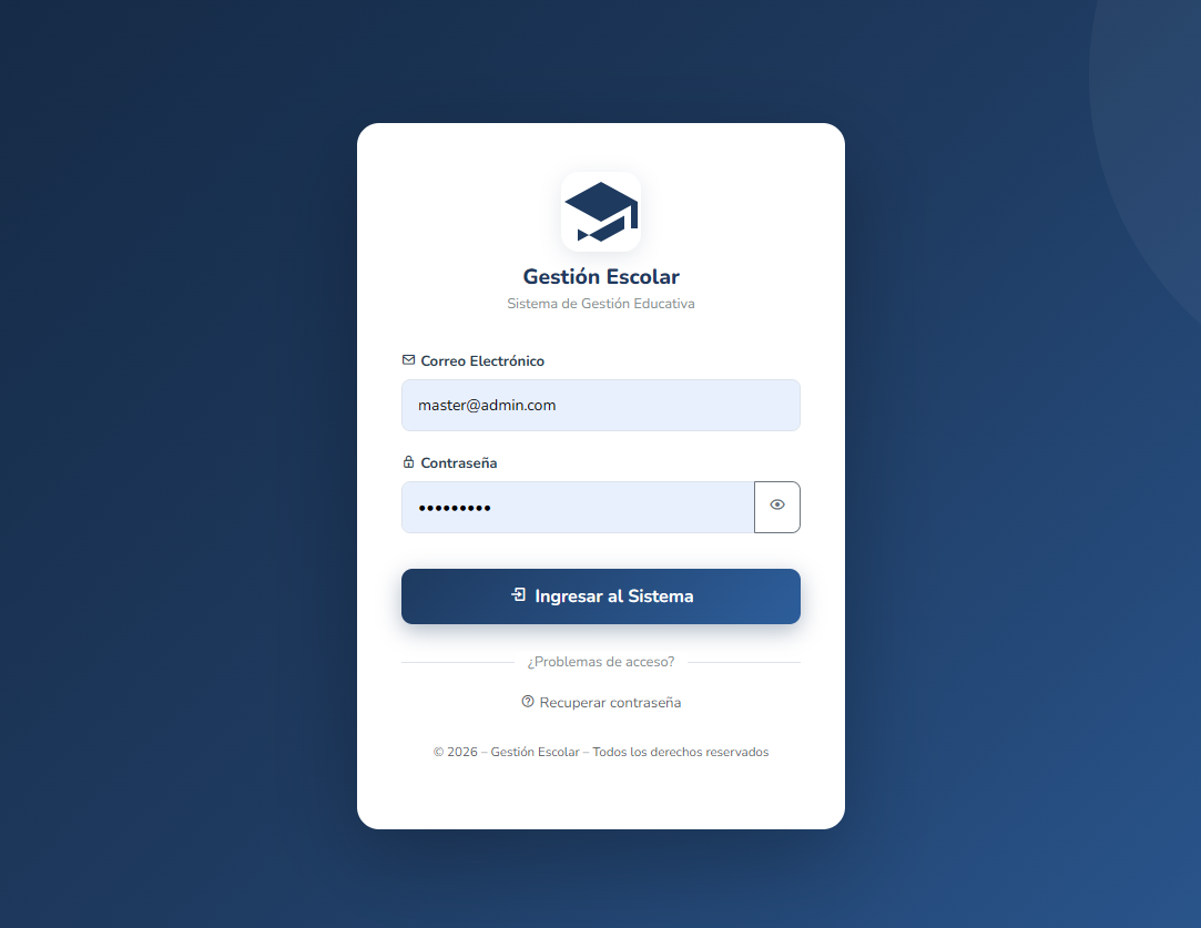 Diseño Web para Gestión Escolar
